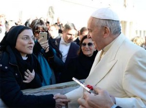 Irmã Cristina encontra-se com o Papa Francisco em Roma / Foto: L'Osservatore Romano