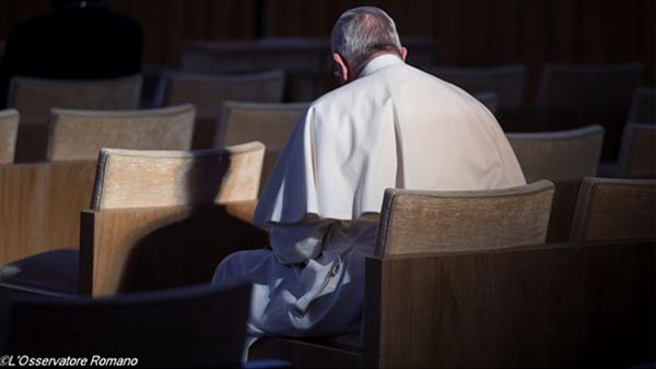 Papa na conclusão dos exercícios espirituais / Foto: L'Osservatore Romano