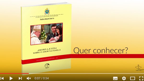 Vídeos com conteúdo sobre a Exortação Apostólica Amoris Laetitia pode ser acessado no Youtube./ Foto: Reprodução