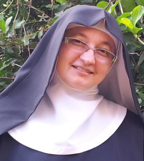 Irmã Mectildes de Jesus é monja beneditina há quase 25 anos./ Foto: Arquivo Pessoal. 