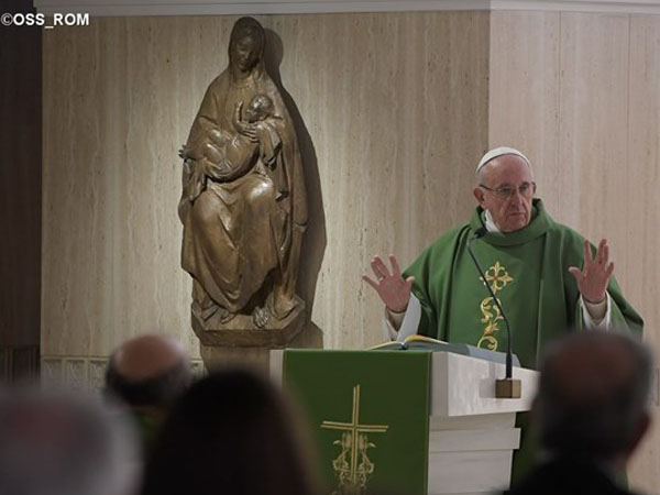 Papa durante homilia na Casa Santa Marta / Foto: L'Osservatore Romano