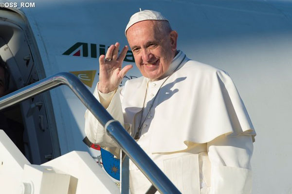 Papa embarca para a Suécia / Foto: L'Osservatore Romano