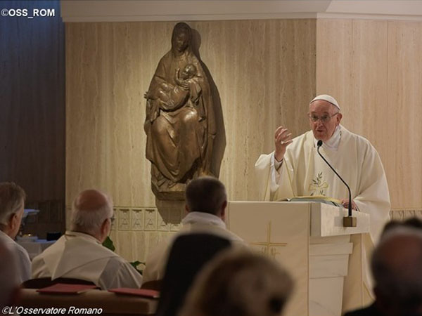 Papa Francisco em homilia na Casa Santa Marta / Foto: L'Osservatore Romano