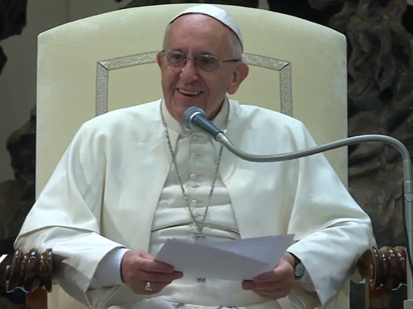 Papa Francisco durante catequese desta quarta-feira / Foto: Reprodução CTV