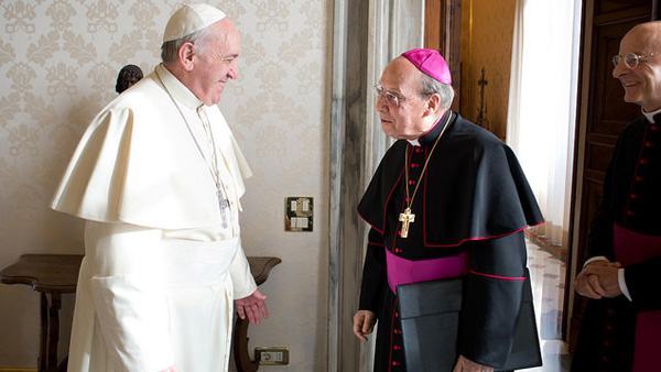 Dom Javier em encontro com o Papa Francisco no Vaticano / Foto: Flickr Opus Dei