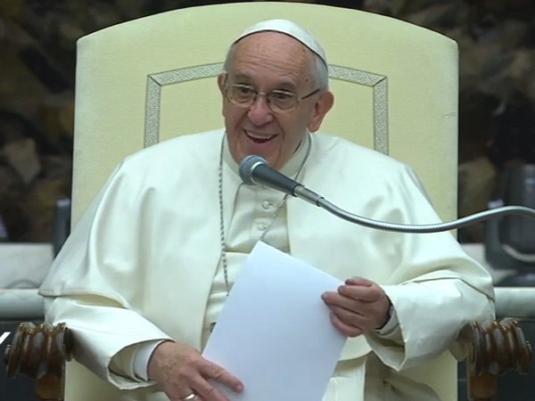 Papa na catequese desta quarta-feira, 14 / Foto: Reprodução CTV
