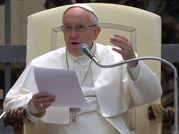 Papa durante catequese desta quarta-feira / Foto: Reprodução CTV