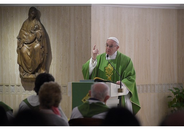 Papa durante homilia na Casa Santa Marta / Foto: Arquivo-RV