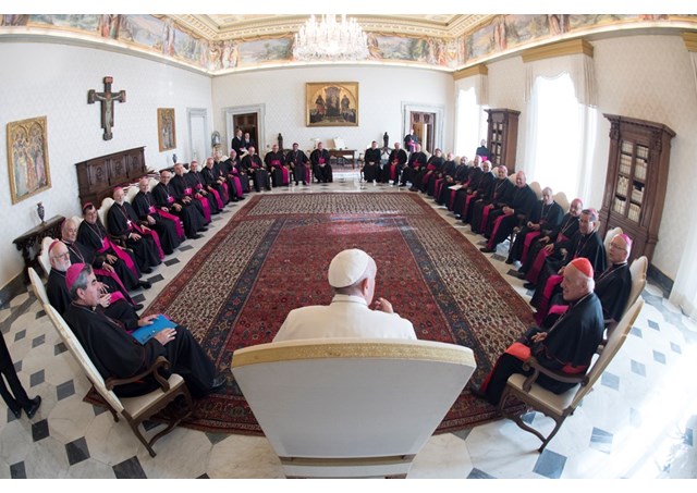 Francisco reunido com bispos do Chile / Foto: Rádio Vaticano