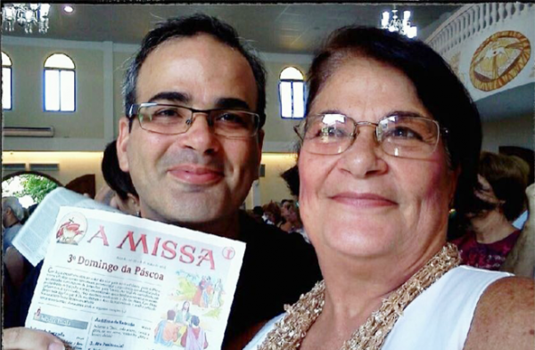 Augusto Cesar e sua mãe. Foto: Arquivo Pessoal