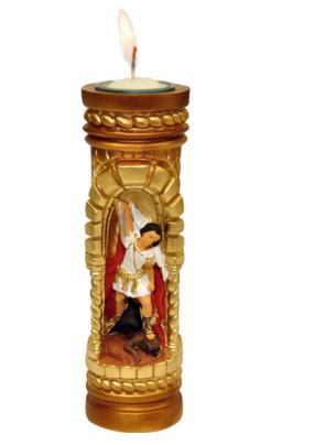 Vela esculpida São Miguel Arcanjo