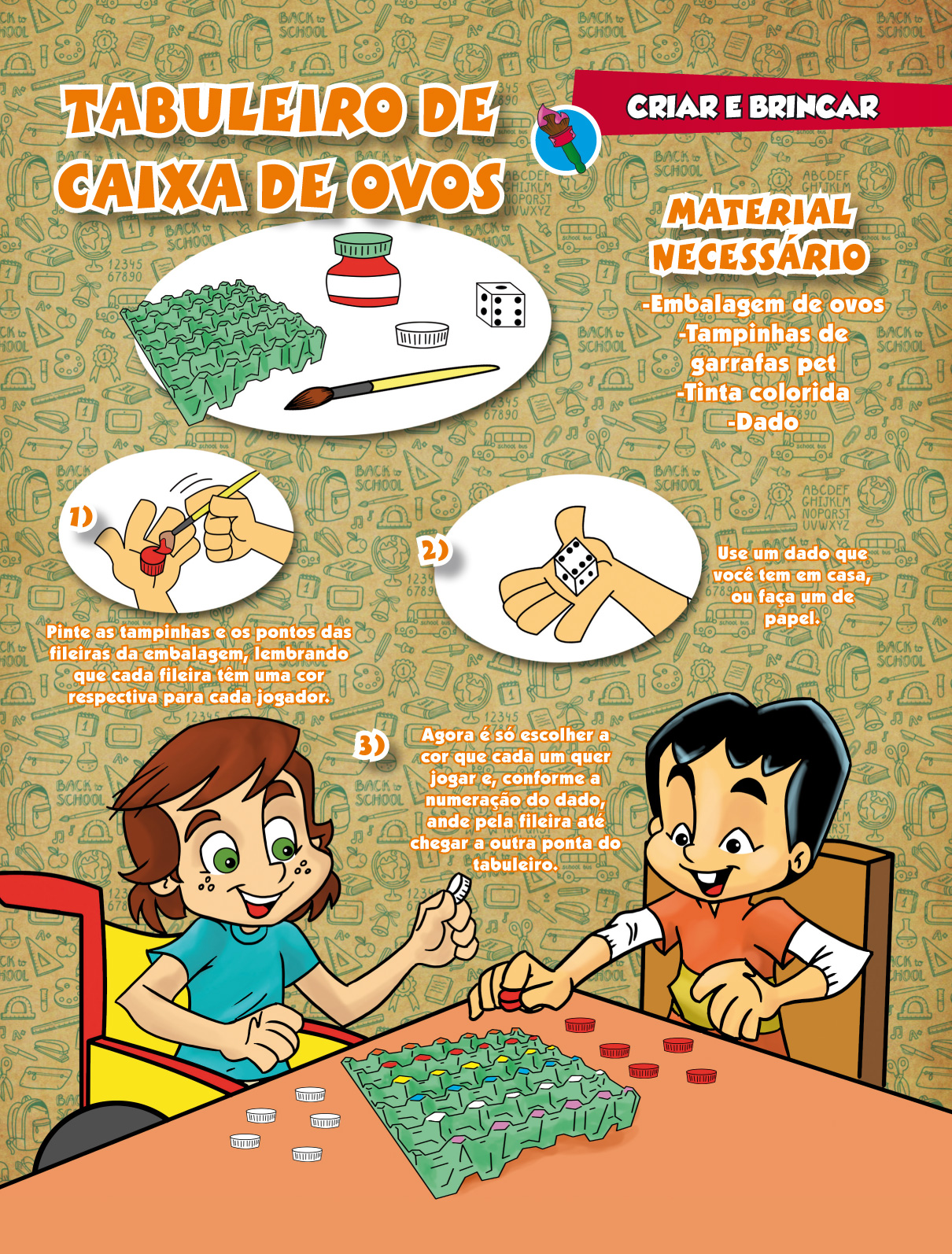 Jogo de Tabuleiro Para A Família Fácil de Encontrar Os Ovos das