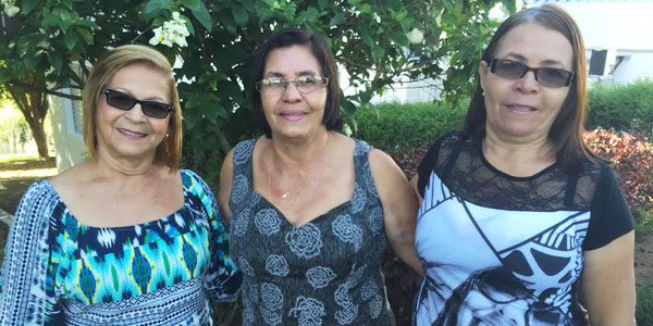 Francisca Vasconcelos, Maria Josefa e Petrucia Almeida. Foto: Fernanda Soares/cancaonova.com