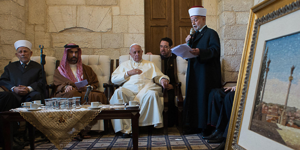 Visita do Papa ao Grã-Mufti de Jerusalém na Esplanada das Mesquitas