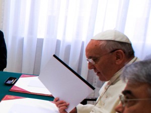 Papa Francisco durante reunião com Conselho de Cardeais / Foto: Agência Ecclesia