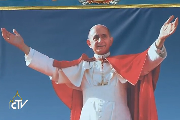 Papa Paulo VI tornou-se beato neste domingo, 19 / Foto: Reprodução CTV
