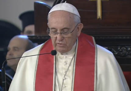 Papa durante seu discurso na festa de Santo André / Foto: Reprodução CTV