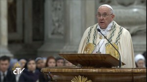     “Agradecer e pedir perdão: é o que fazemos hoje ao final de um ano", diz Papa Francisco / Foto: Reprodução/CTV
