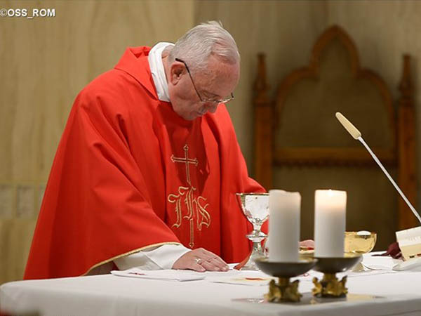 Papa Francisco durante homilia na Casa Santa Marta / Foto: L'Osservatore Romano