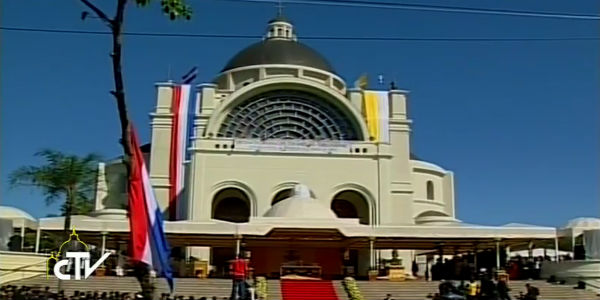 Santuário Mariano de Caacupé no Paraguai. Foto: Reprodução CTV
