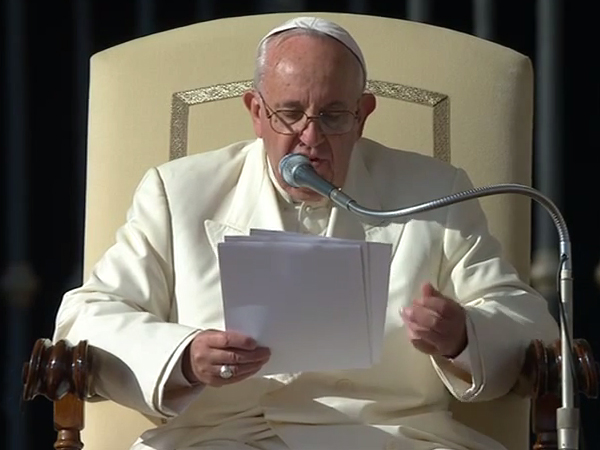 Papa Francisco pede que não haja "silêncio do egoísmo" quando família estiver reunida à mesa / Foto: Reprodução CTV