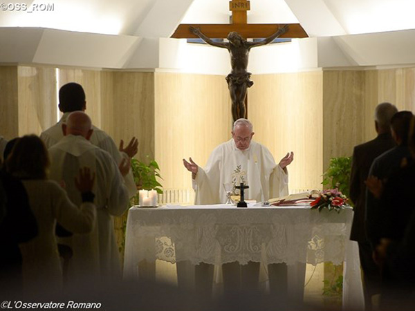 Francisco durante celebração eucarística / Foto: L'Osservatore Romano