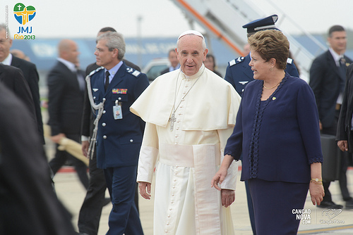 chegada do Papa ao Brasil