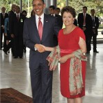 Dilma e Patriota recebem Obama no Palácio do Planalto