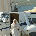Bento XVI chega a Castel Gandolfo e saúda seus habitantes