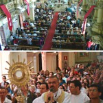 Mais de mil fiéis participam de adoração simultânea com o Papa