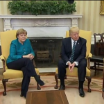 Angela Merkel visita presidente dos Estados Unidos