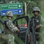 Força Nacional de Segurança e Polícia Militar do Rio de Janeiro agindo juntas