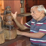 Com fé, escultor traduz na madeira a vida do homem simples do campo