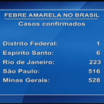 Aumenta o número de casos de febre amarela no Brasil
