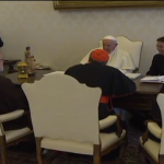 Membros da Igreja Católica dos Estados Unidos visitam o Papa Francisco