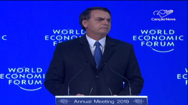 Presidente Bolsonaro discursa no Fórum Econômico Mundial