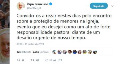 Papa Francisco pede orações por encontro sobre proteção de menores