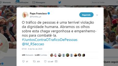 Papa pede empenho no combate ao tráfico humano