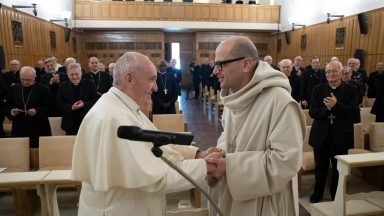 Papa agradece por reflexões em retiro antes de retornar ao Vaticano
