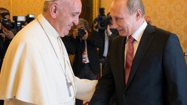 Papa Francisco receberá, em julho, Vladimir Putin, presidente da Rússia