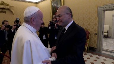 Papa recebe em audiência o presidente do Iraque, Barham Salih
