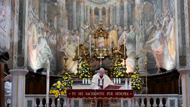 Papa celebra Domingo da Misericórdia em santuário dedicado à devoção