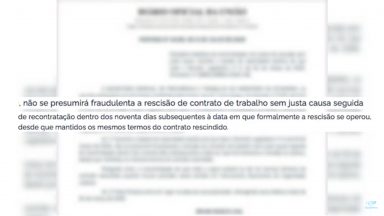 Governo autoriza recontratação em demissões sem justa causa