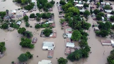 Drone registra imagens após furacão passar pela República Dominicana