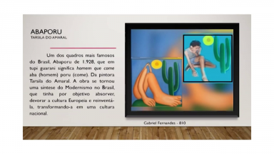 Alunos de escola pública fazem pinturas de artistas renomados