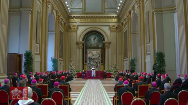 Papa faz discurso de felicitações pelo Natal aos funcionários do Vaticano