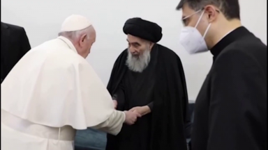 Papa Francisco e aiatolá Ali al-Sistani se encontraram no Iraque