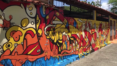 Pichações são substituídas por pinturas artísticas em Aracaju