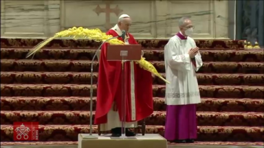 Papa Francisco inicia as celebrações da Semana Santa