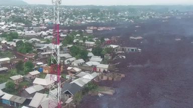 Papa reza por população atingida pela erupção do vulcão Nyiragongo